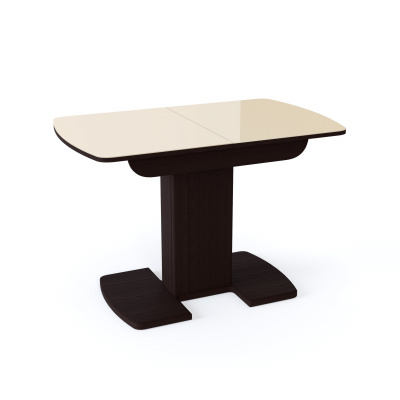 Стол Вегас ПО 1100(1400)*680 (стекло Бежевое глянцевое цвет ВН) Стол Вегас ПО 1100(1400)*680 (стекло Бежевое глянцевое цвет ВН)