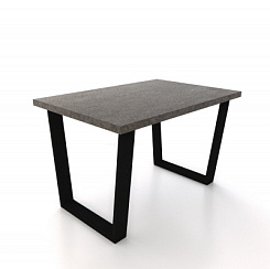 Стол Фостер М 1200*800*750 Ноги трапеция /черный металл (комплект) (Солино темный 3808) Стол Фостер М 1200*800*750 Ноги трапеция /черный металл (комплект) (Солино темный 3808)
