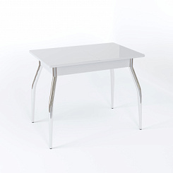 Стол Аспен СТ МП 900(1200)*600*750 Ноги 01 гальваника (стекло Белое глянцевое цвет БЛ) Стол Аспен СТ МП 900(1200)*600*750 Ноги 01 гальваника (стекло Белое глянцевое цвет БЛ)