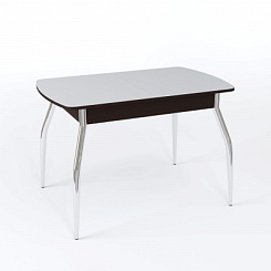 Стол Чикаго СТ МП 1100(1400)*680*750 Ноги 01 гальваника (стекло Белое матовое цвет ВН) Стол Чикаго СТ МП 1100(1400)*680*750 Ноги 01 гальваника (стекло Белое матовое цвет ВН)