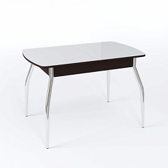 Стол Чикаго СТ МП 1100(1400)*680*750 Ноги 01 гальваника (стекло Белое глянцевое цвет ВН) Стол Чикаго СТ МП 1100(1400)*680*750 Ноги 01 гальваника (стекло Белое глянцевое цвет ВН)