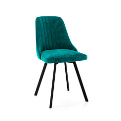 Стул обеденный Лора велюровый, металлокаркас (Каркас черный №81 тк. коллекции Nella океан 088) Стул обеденный Лора велюровый, металлокаркас (Каркас черный №81 тк. коллекции Nella океан 088)