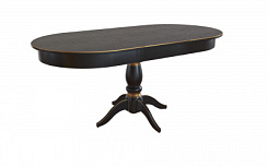 Стол Галант 1000(1400)*1000*765 (тон черный RAL9005 + патина золото) Стол Галант 1000(1400)*1000*765 (тон черный RAL9005 + патина золото)