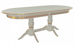 Стол Прайм 1900(2500)*840*765 (тон серый RAL7038 + патина золото) Стол Прайм 1900(2500)*840*765 (тон серый RAL7038 + патина золото)