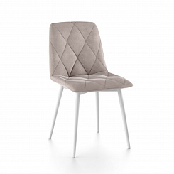 Стул Ричи (каркас белый тк. коллекции Велюр бежевая) Стул Ричи (каркас белый тк. коллекции Велюр бежевая)