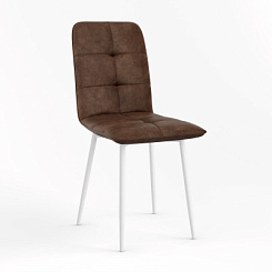 Стул Пежо (арт.002) каркас муар черный (каркас белый к/з светло-коричневый) Стул Пежо (арт.002) каркас муар черный (каркас белый к/з светло-коричневый)