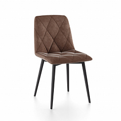 Стул Ричи (каркас черный тк. коллекции Велюр коричневая) Стул Ричи (каркас черный тк. коллекции Велюр коричневая)