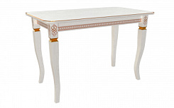 Стол Роял 1200*700*765 (тон белый RAL9003 + патина золото) Стол Роял 1200*700*765 (тон белый RAL9003 + патина золото)