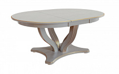 Стол Брайт 1300(1800)*1300*765 (тон серый RAL7038 + патина орех св.) Стол Брайт 1300(1800)*1300*765 (тон серый RAL7038 + патина орех св.)