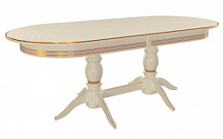 Стол Прайм 1900(2500)*840*765 (тон слон.кость RAL1013 + патина золото) Стол Прайм 1900(2500)*840*765 (тон слон.кость RAL1013 + патина золото)